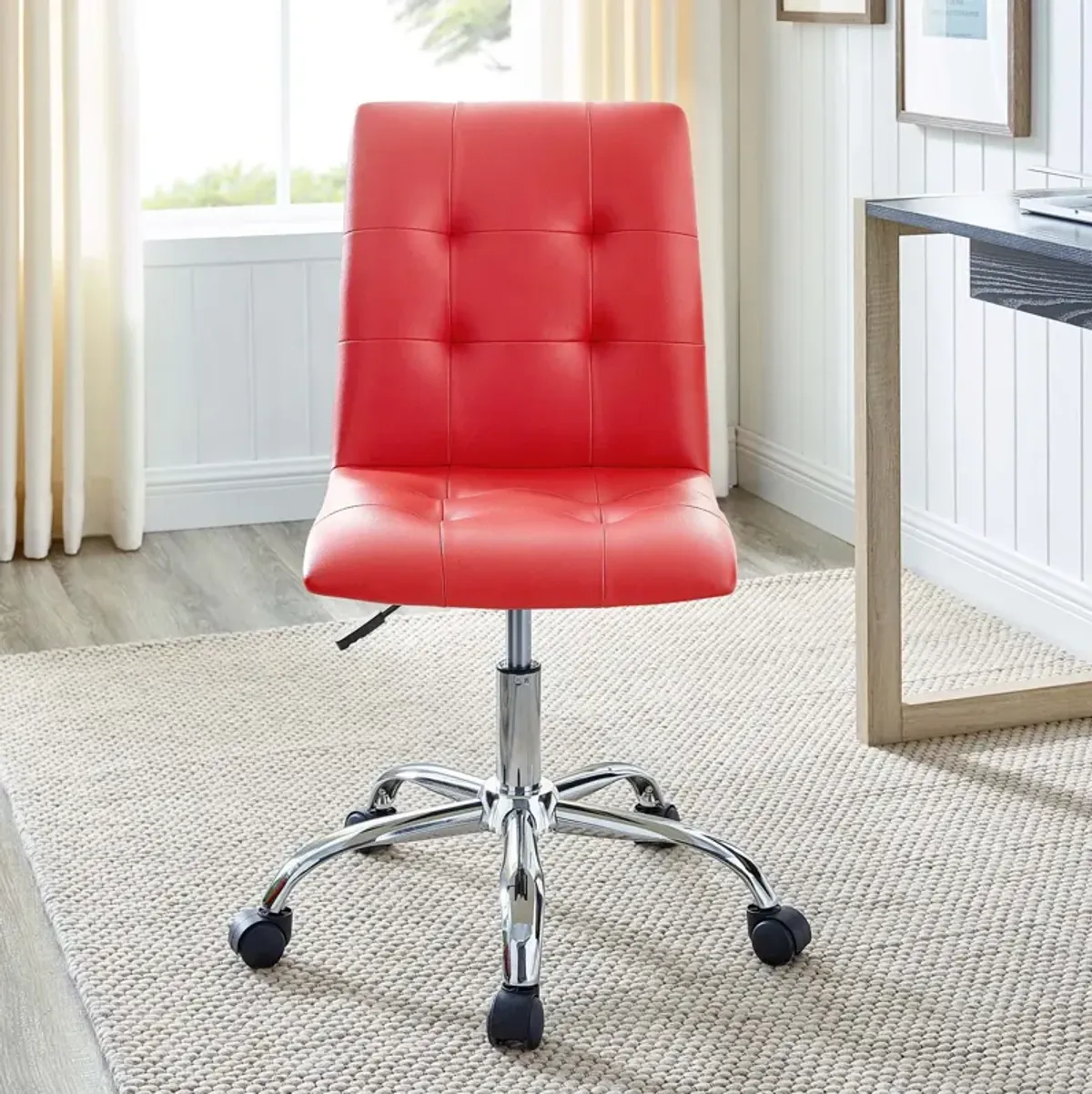 Modway Furniture - Prim Armless Mid Back Office Chair Orange