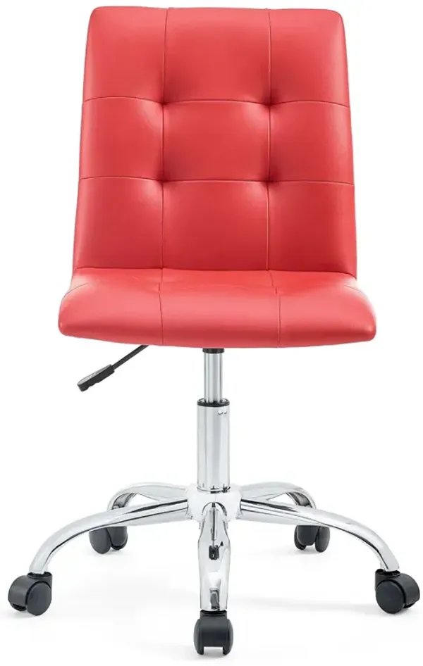 Modway Furniture - Prim Armless Mid Back Office Chair White