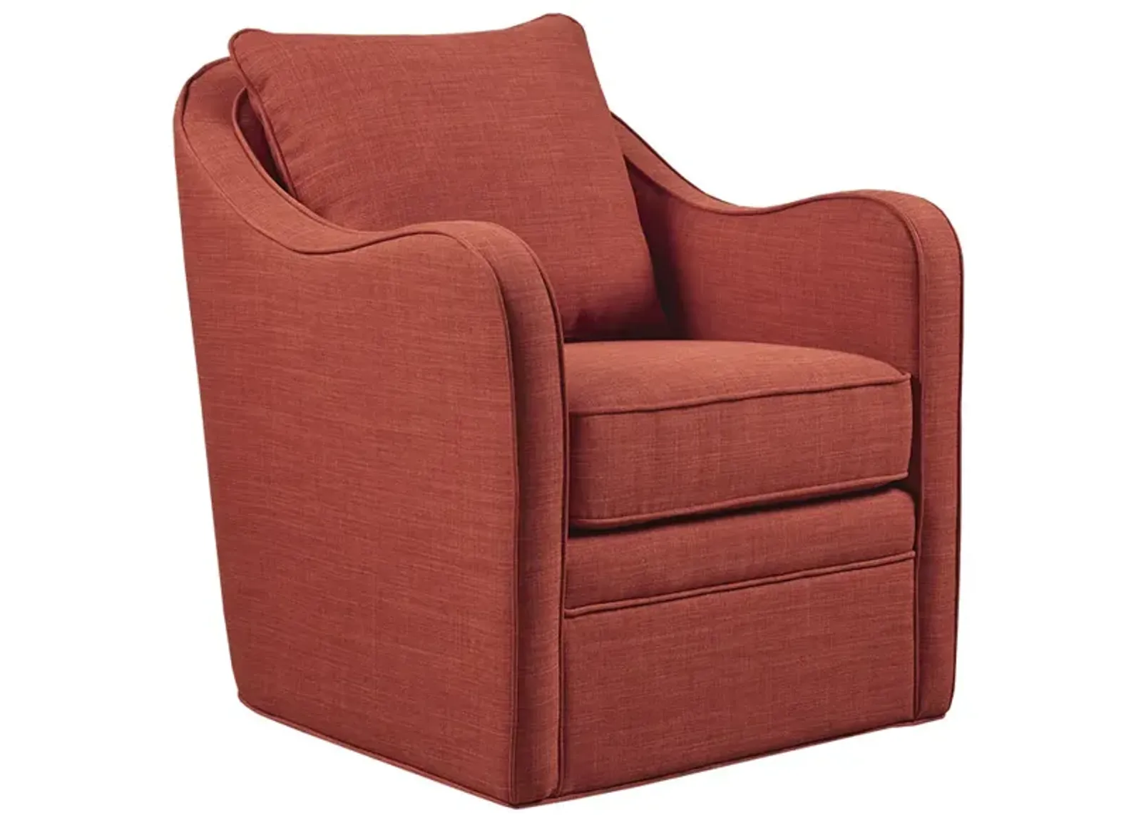 Gracie Mills Frieda Wide Seat Swivel Arm Chair with Back Pillow