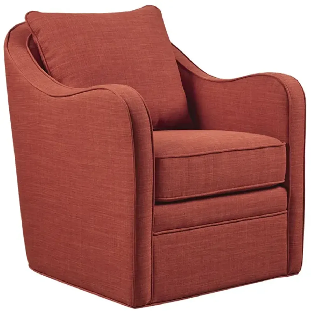 Gracie Mills Frieda Wide Seat Swivel Arm Chair with Back Pillow