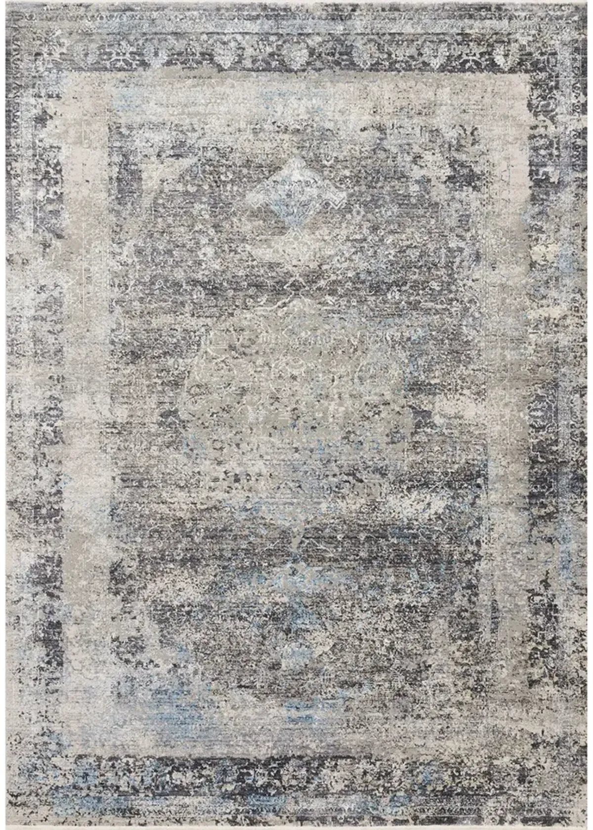 Franca FRN03 Charcoal/Sky 3'7" x 5'8" Rug