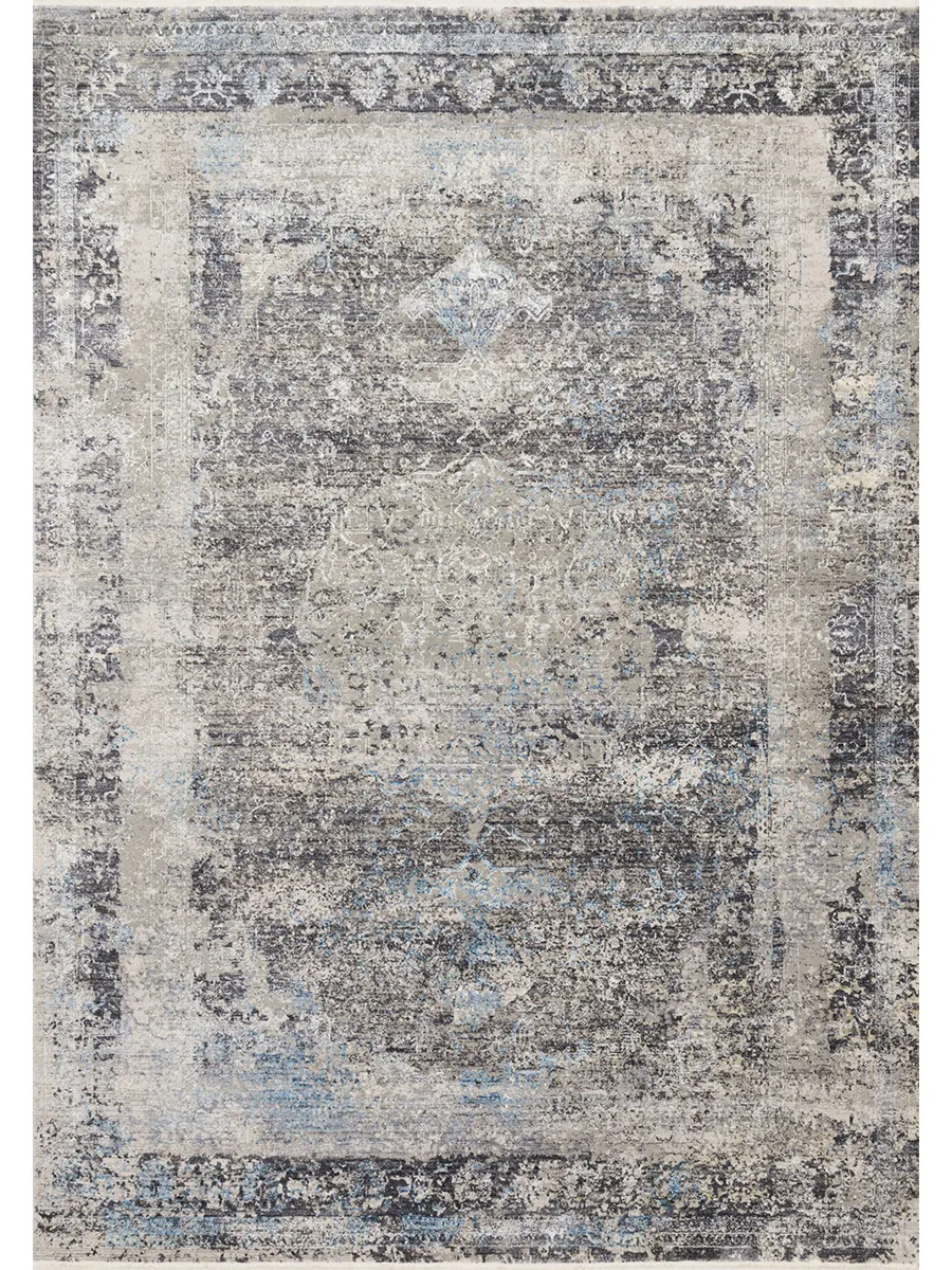 Franca FRN03 Charcoal/Sky 3'7" x 5'8" Rug