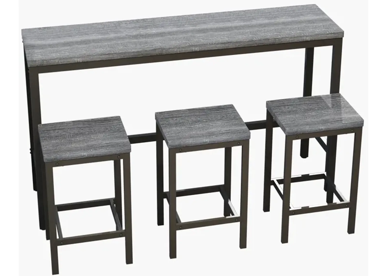 Merax Bar Dining Table with 3 Stools Dining Set