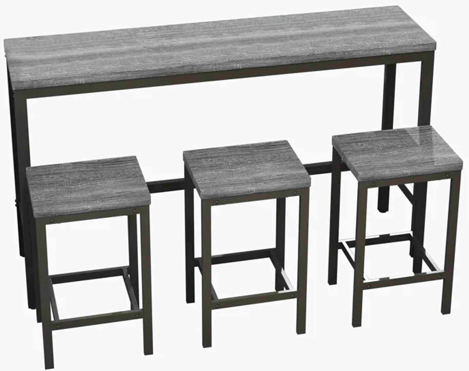 Merax Bar Dining Table with 3 Stools Dining Set