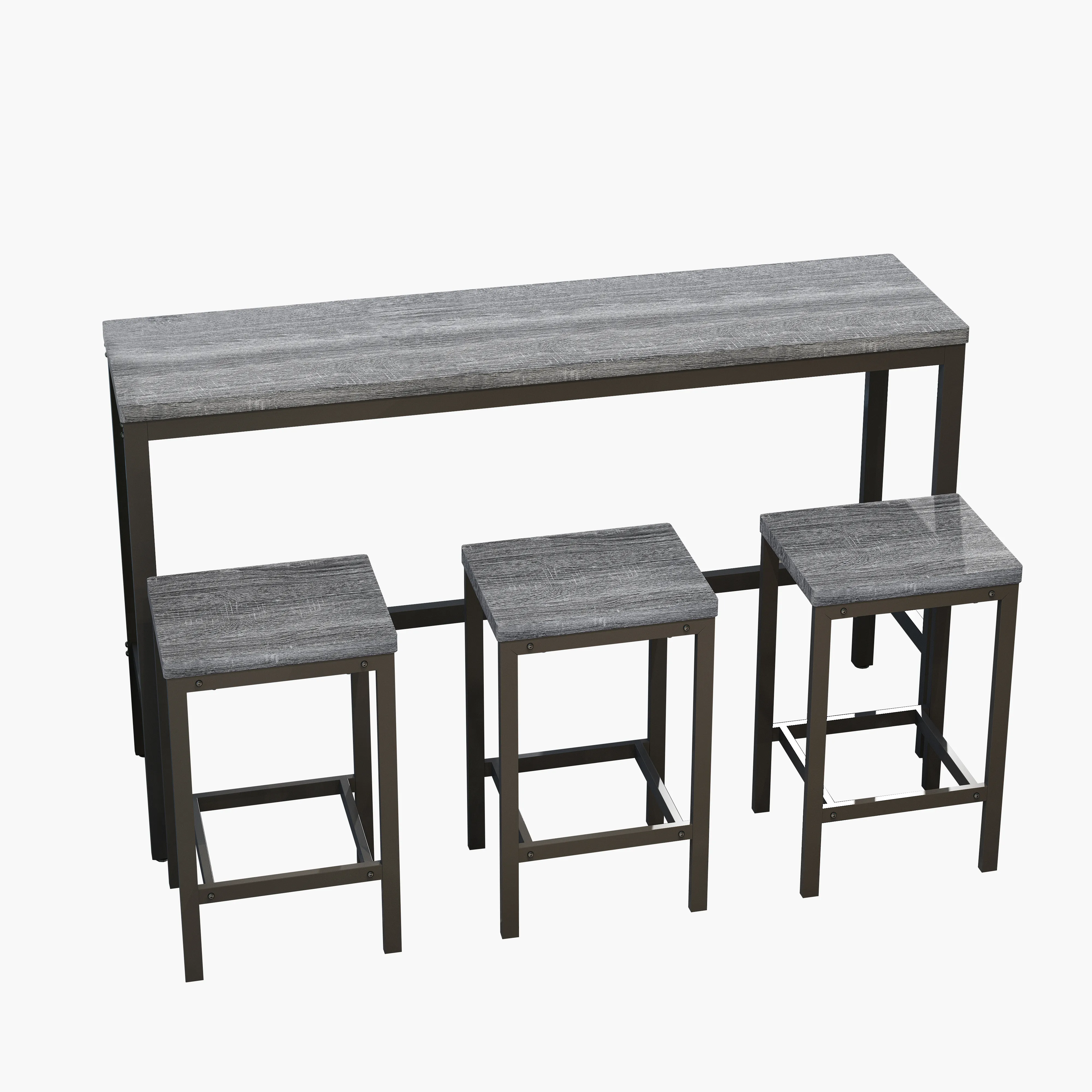 Merax Bar Dining Table with 3 Stools Dining Set