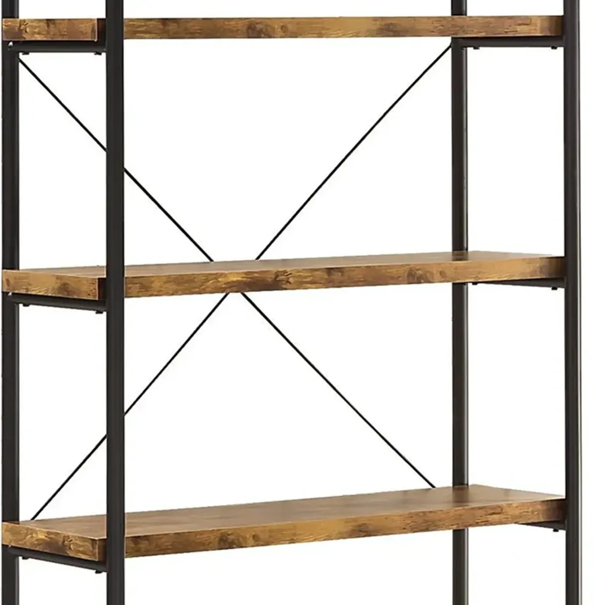 Rustically designed Bookcase With 4 Open Shelves-Benzara