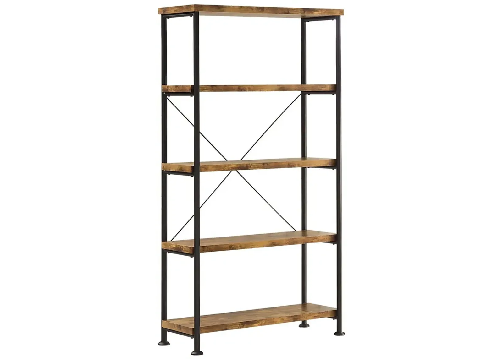 Rustically designed Bookcase With 4 Open Shelves-Benzara