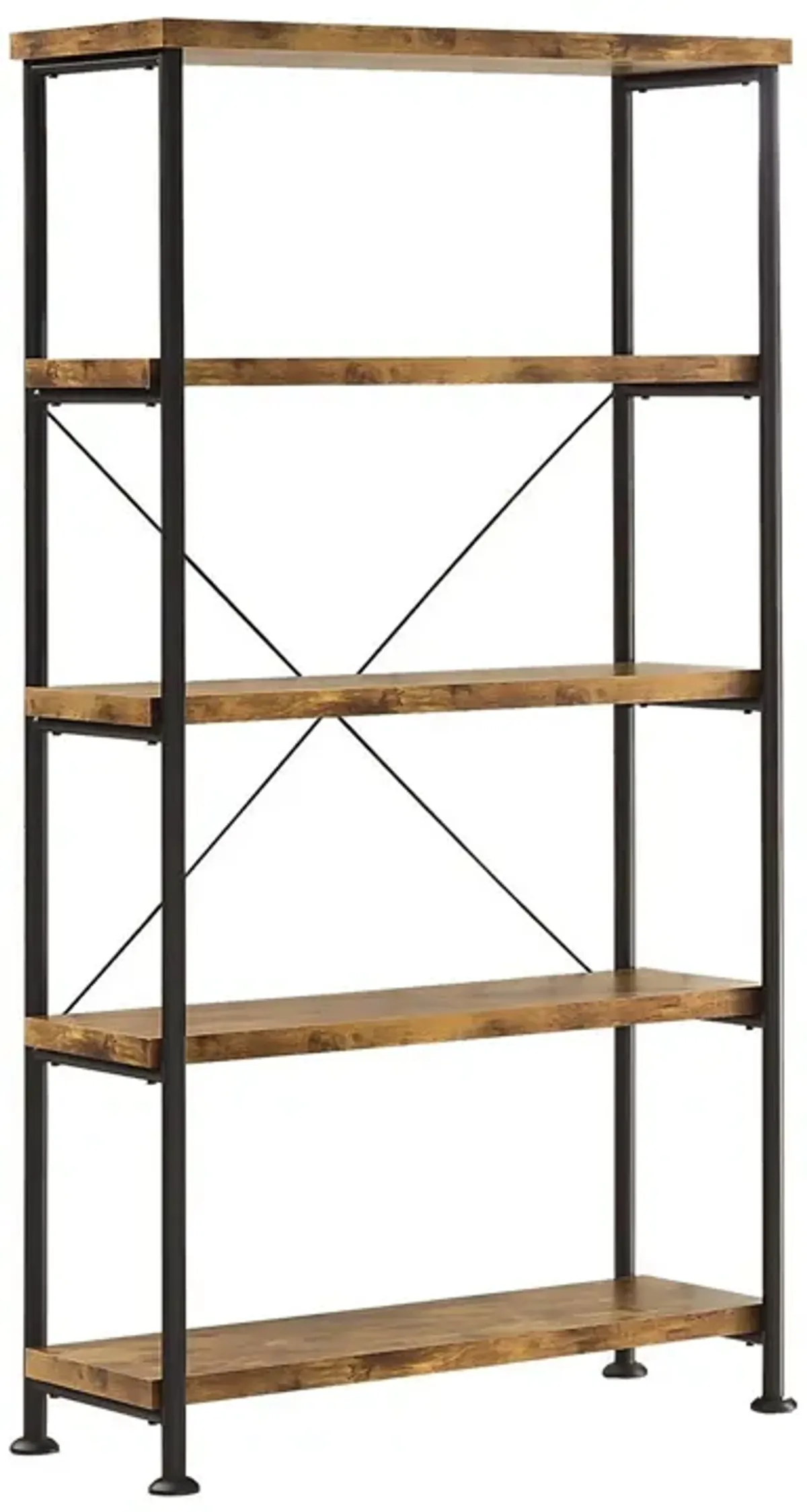 Rustically designed Bookcase With 4 Open Shelves-Benzara