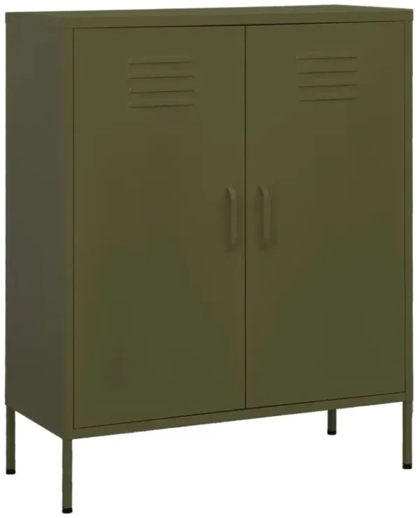 vidaXL Storage Cabinet 31.5"x13.8"x40" Steel