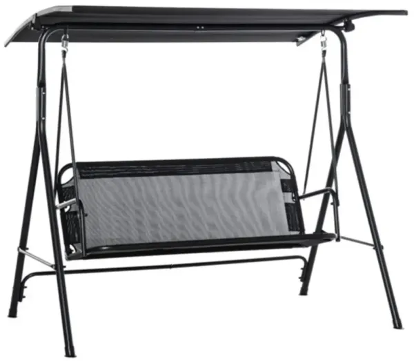 2-Seat Outdoor Patio Swing Chair Comfortable and Stylish Swing with Sturdy Frame for Garden, Deck, or Backyard Relaxation
