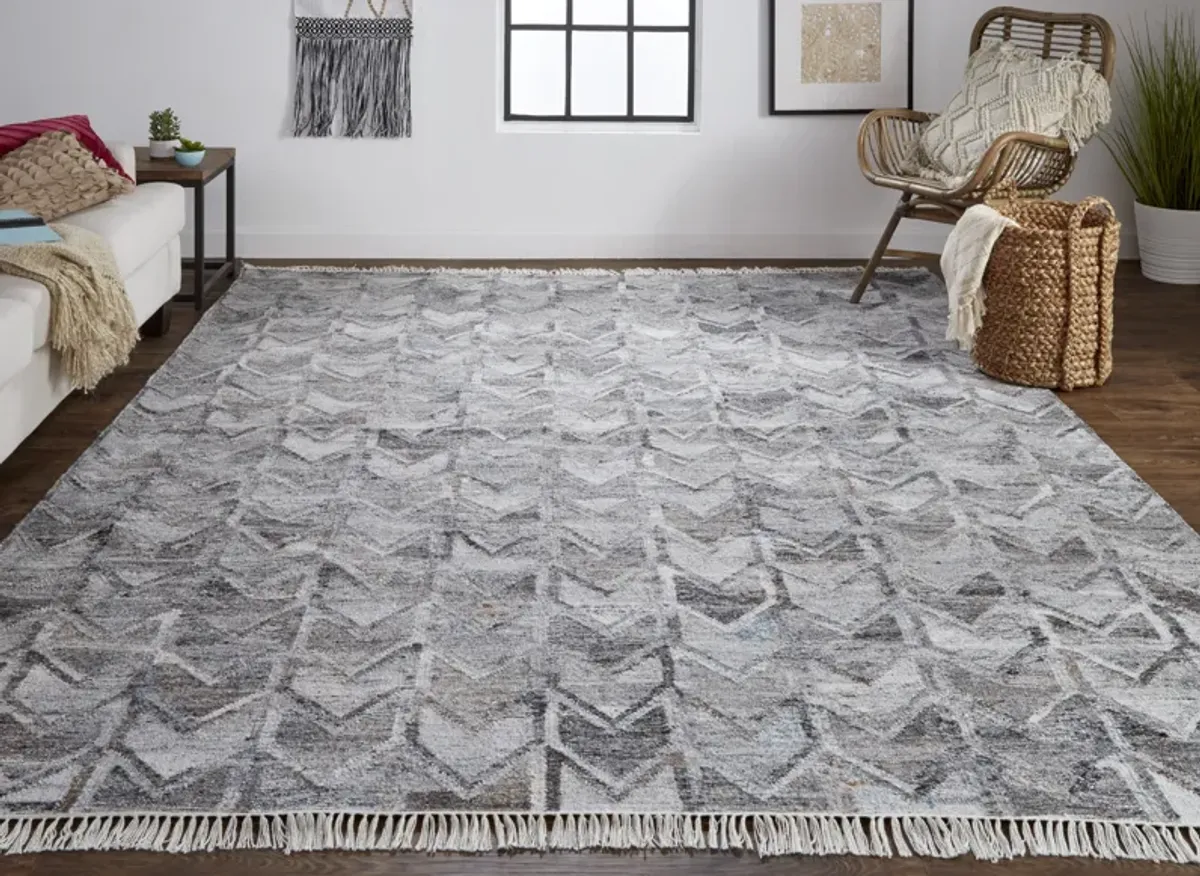 Beckett 0813F Gray/Silver/Taupe 8' x 10' Rug