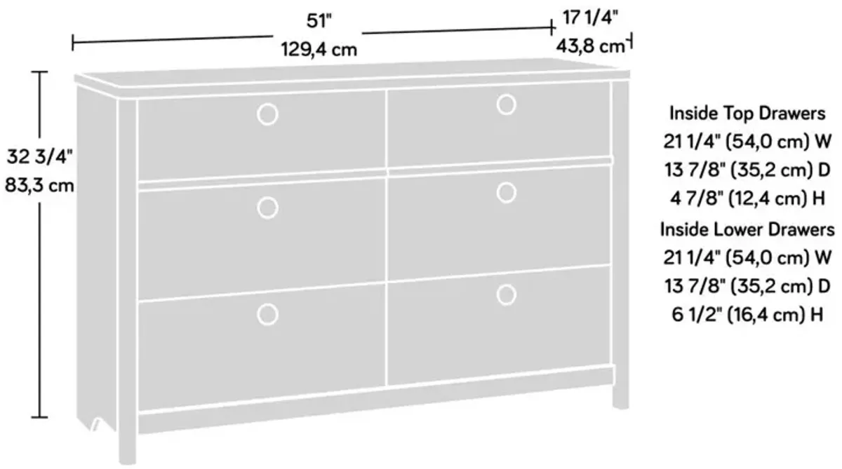 Sauder Dover Edge Dresser