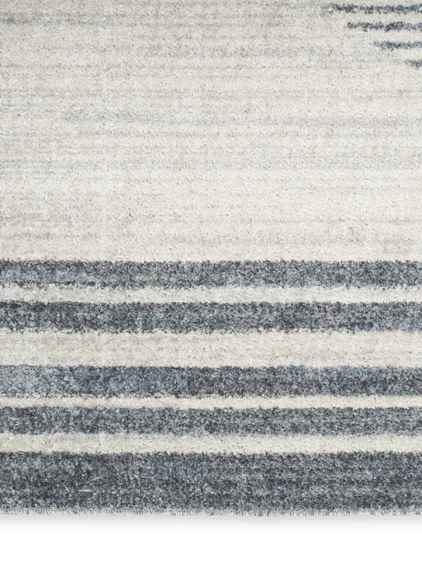 Astra Machine Washable ASW05 Ivory/Blue 4' x 6' Rug