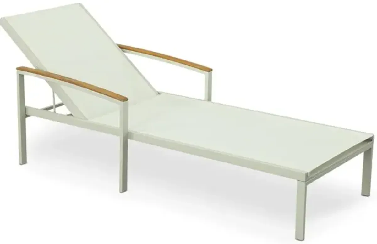 Carolina Living Braylee Reclining Chaise Lounge - Natural/White