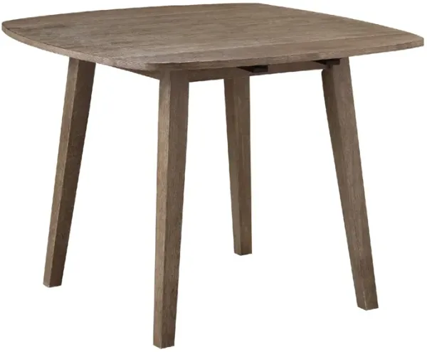 Moe 21 Inch Wood Dining Table, 2 Drop Leaves, Brushed Brown-Benzara