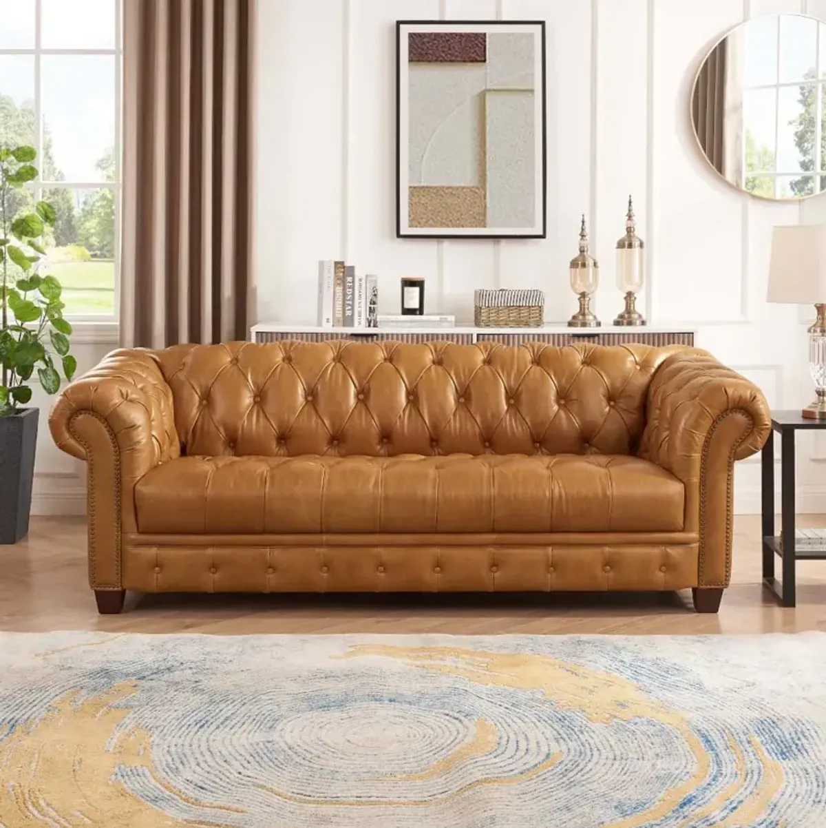 York Top Grain Leather Sofa