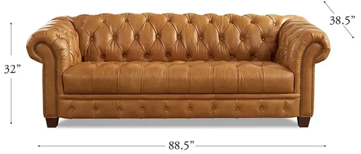 York Top Grain Leather Sofa