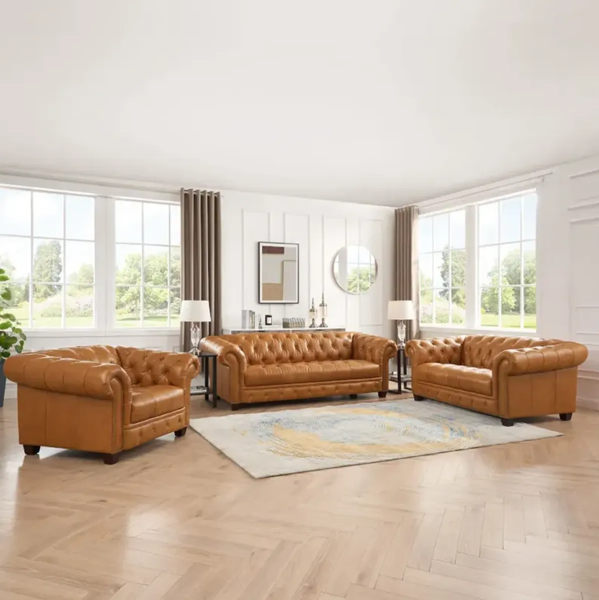 York Top Grain Leather Sofa