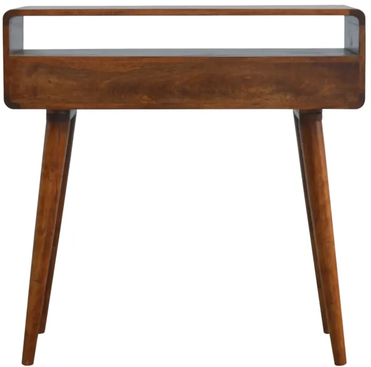 Solid wood Curved Chestnut 2 Darwer  Console Table