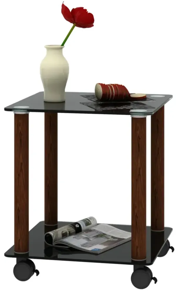 Streamdale Walnut Space-Saving End Table