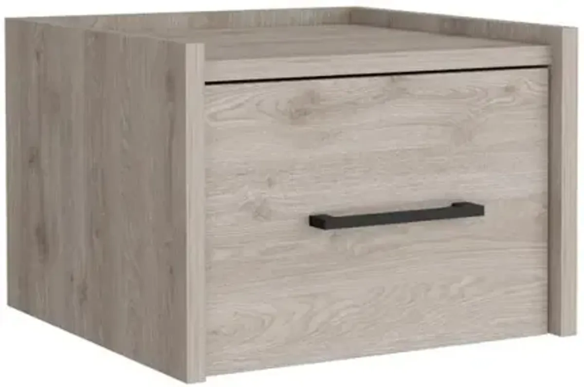 Floating Nightstand, Space-Saving Design with Handy Drawer and Surface