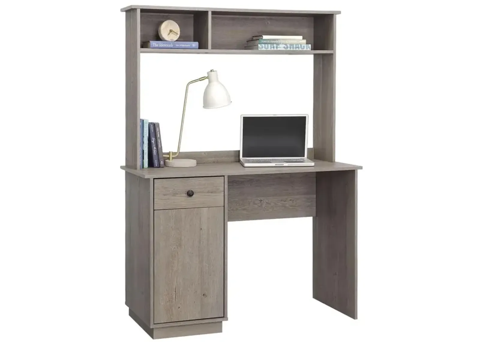 Sauder Sundar Computer Desk/Hutch in Mystic Oak