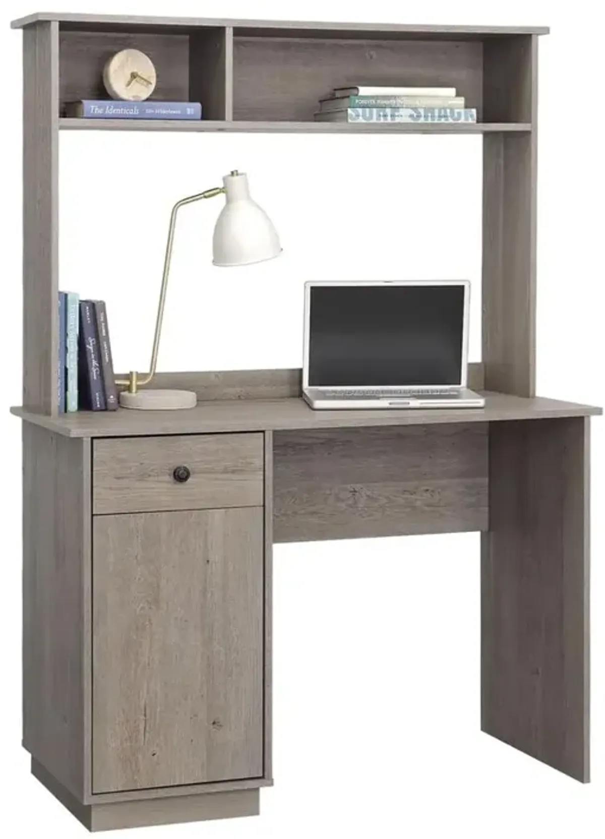 Sauder Sundar Computer Desk/Hutch in Mystic Oak