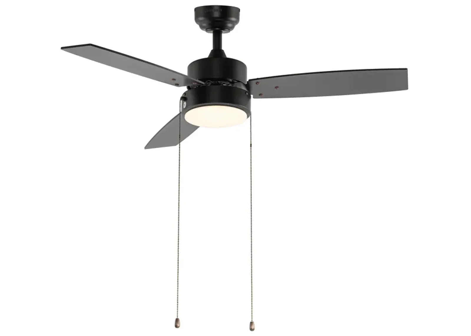 Blair 1-Light Modern Minimalist 3-Speed Iron Height Adjustable Integrated LED Ceiling Fan with Pull Chains