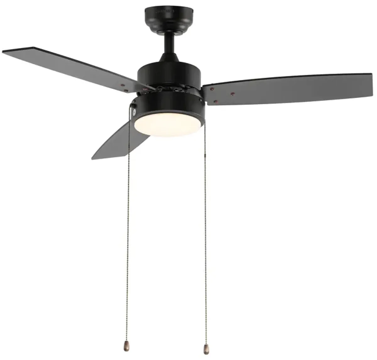 Blair 1-Light Modern Minimalist 3-Speed Iron Height Adjustable Integrated LED Ceiling Fan with Pull Chains