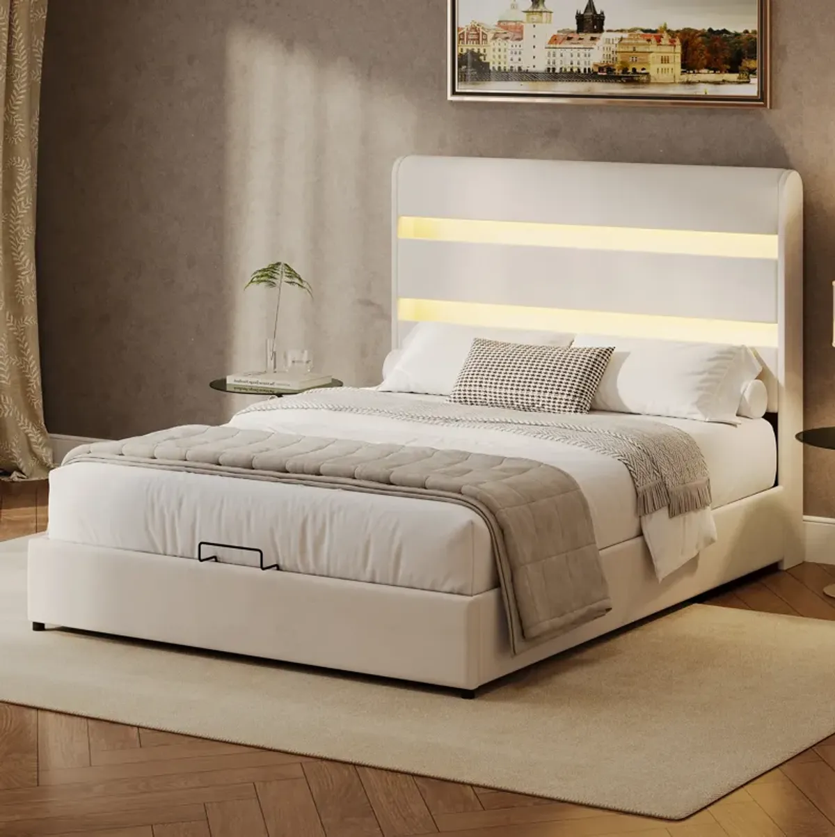 Merax Lift Up Storage Bed with Headboard