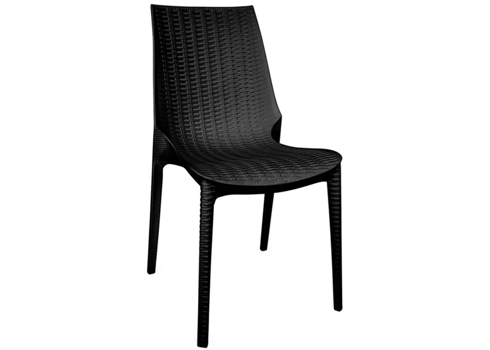 LeisureMod Kent Outdoor Patio Plastic Dining Chair