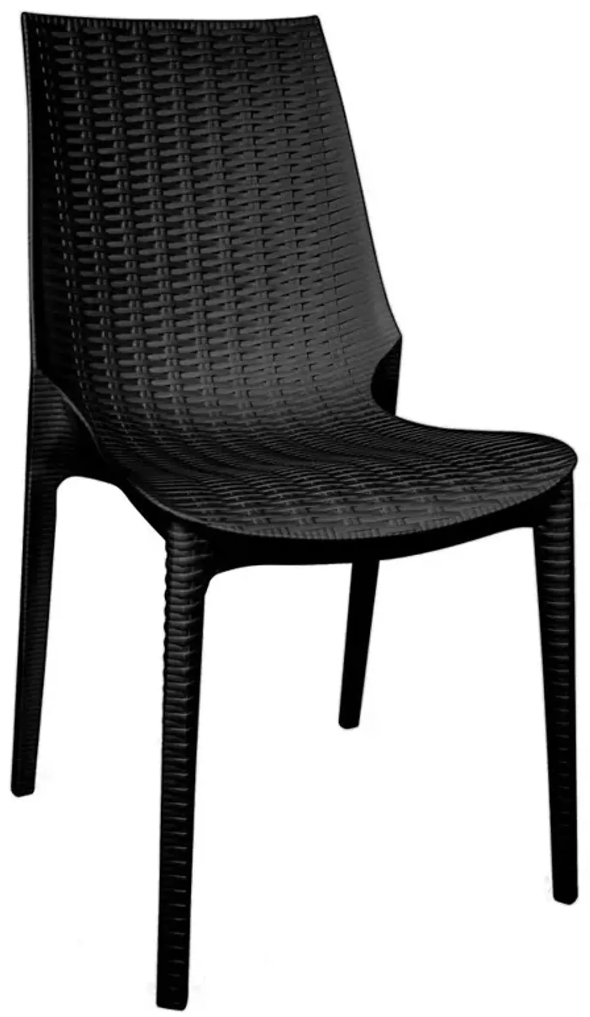 LeisureMod Kent Outdoor Patio Plastic Dining Chair