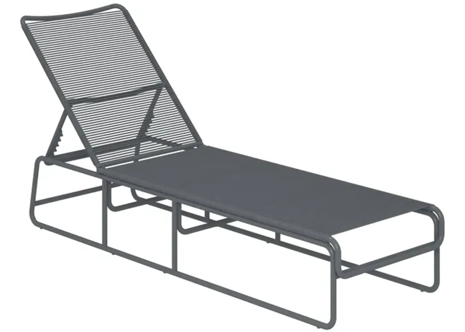 CosmoLiving by Cosmopolitan Nyla Outdoor Chaise Lounge, Charcoal Gray