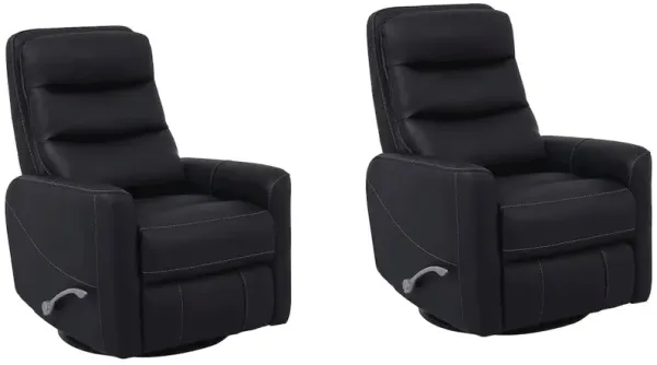 Parker Living Hercules - Black Swivel Glider Recliner Two Pack