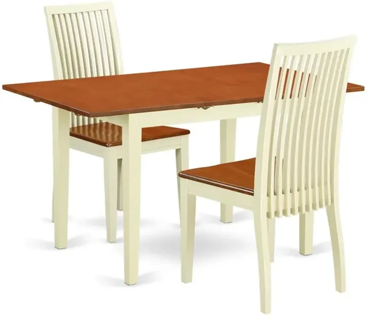 Dining Room Set Buttermilk & Cherry, NOIP3-BMK-W