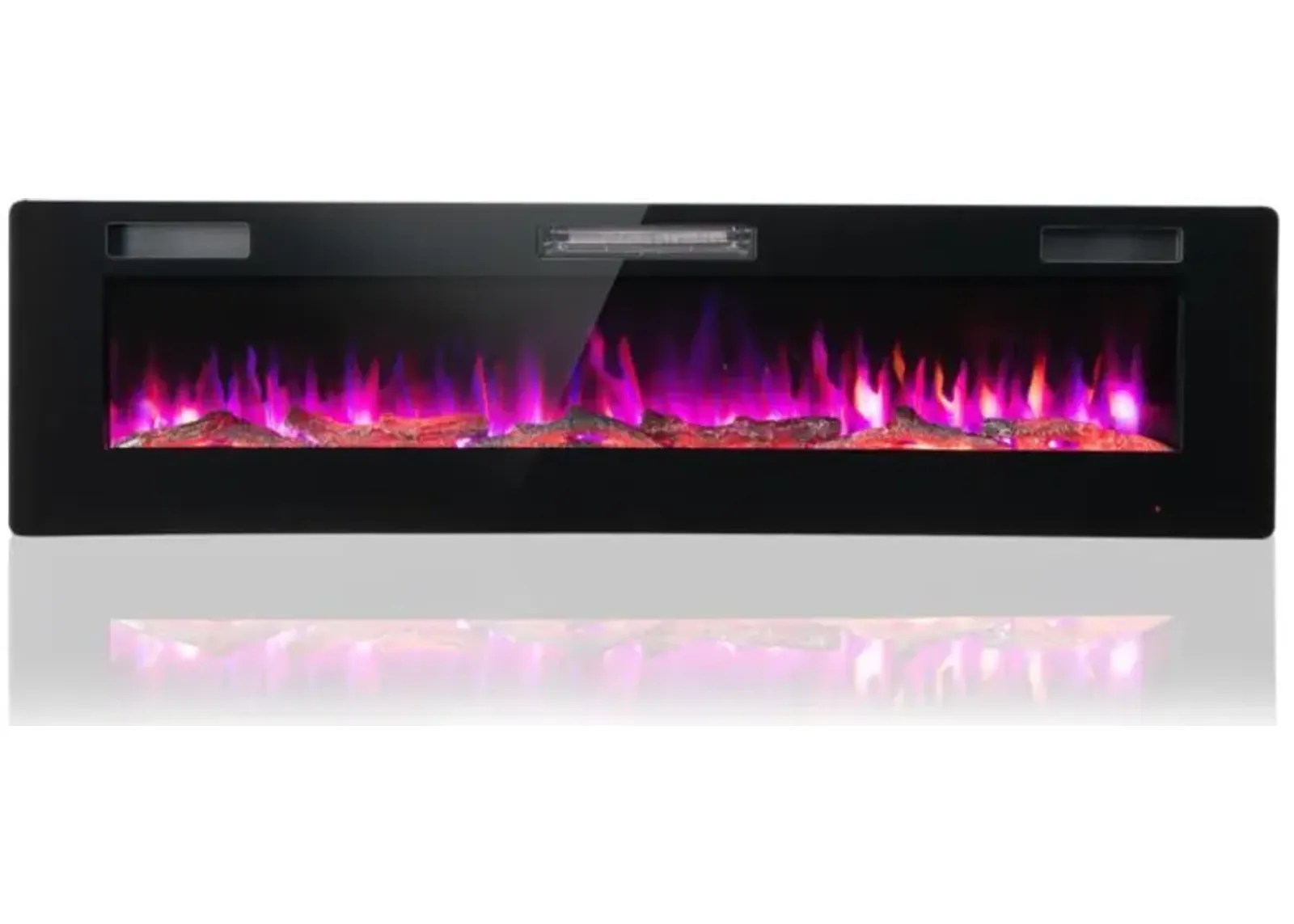 Hivvago 60 Inches Ultra-thin Electric Fireplace with Remote Control and Timer Function