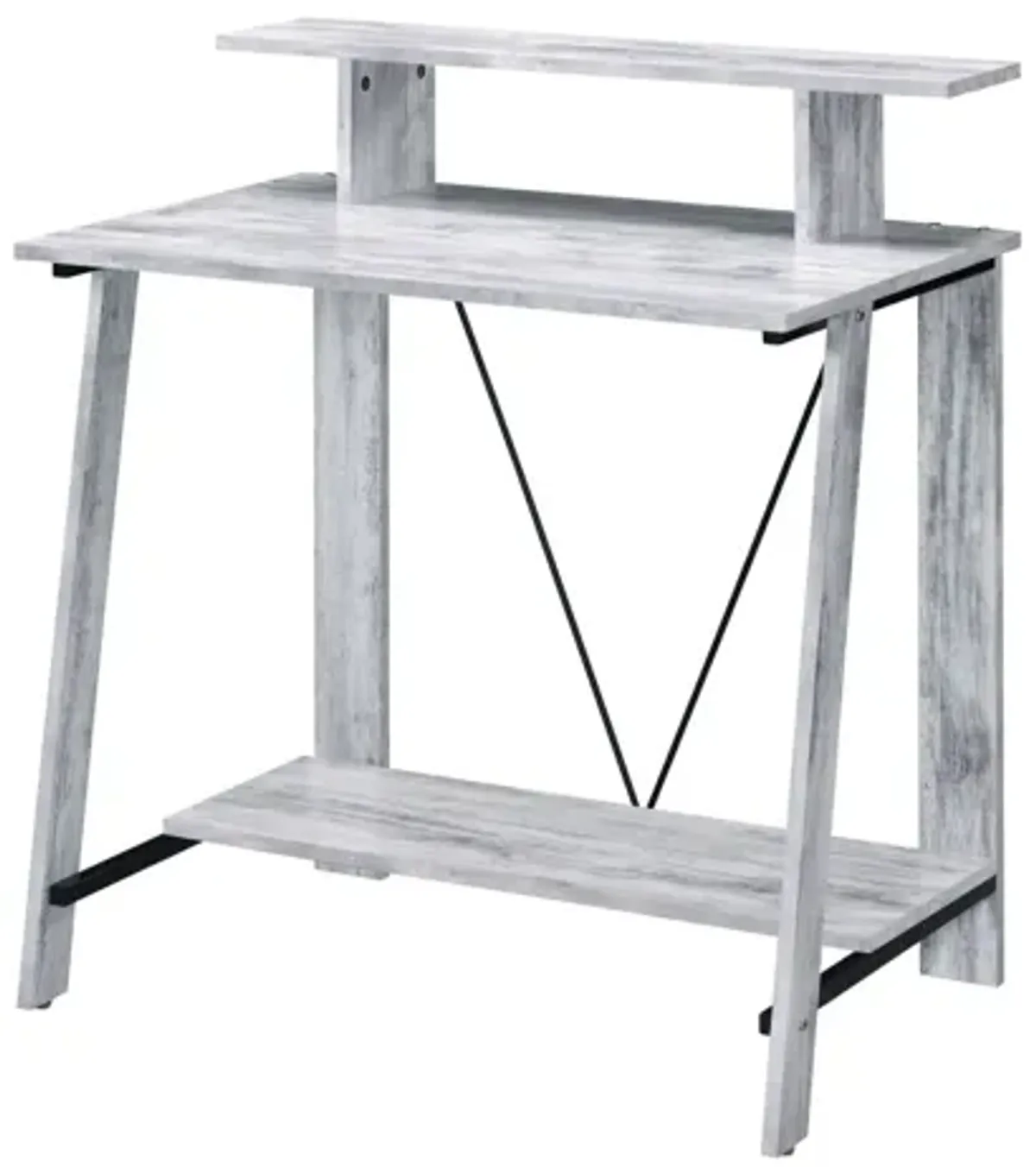 Nympho Writing Desk, White & Black Finish 92732