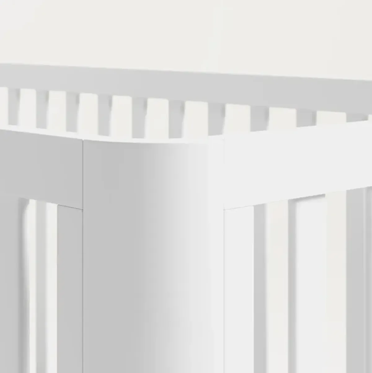Storkcraft Santos 3-in-1 Convertible Crib (White with Natural)