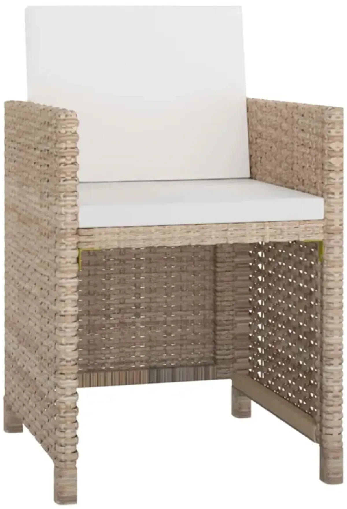 vidaXL 11 Piece Outdoor Dining Set with Cushions Poly Rattan Beige