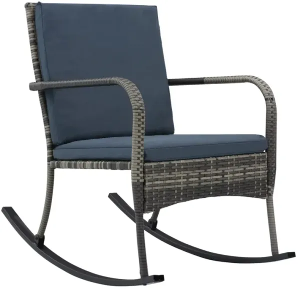vidaXL Garden Rocking Chair Poly Rattan Anthracite