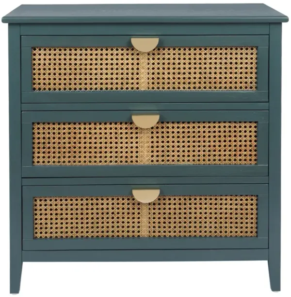 MONDAWE Natural Rattan 3 Drawer Cabinet ,American  Style Furniture Suitable for Bedroom, Living room, Study