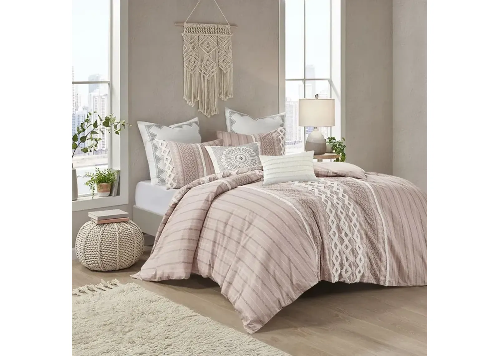 Belen Kox Cotton Comforter Set Blush, Belen Kox