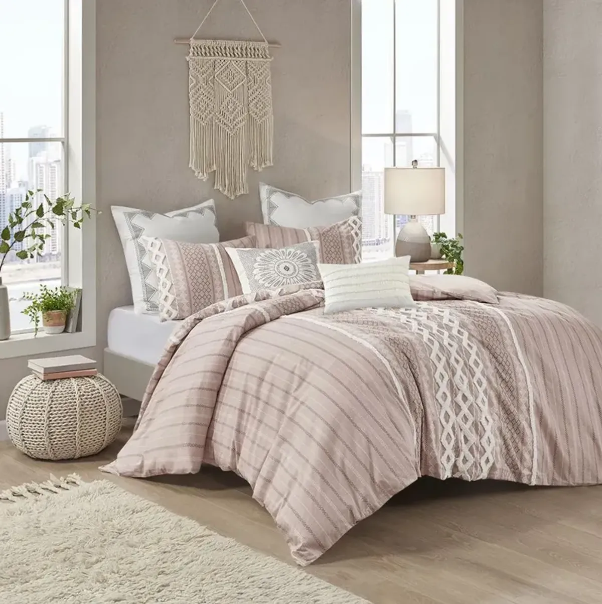 Belen Kox Cotton Comforter Set Blush, Belen Kox