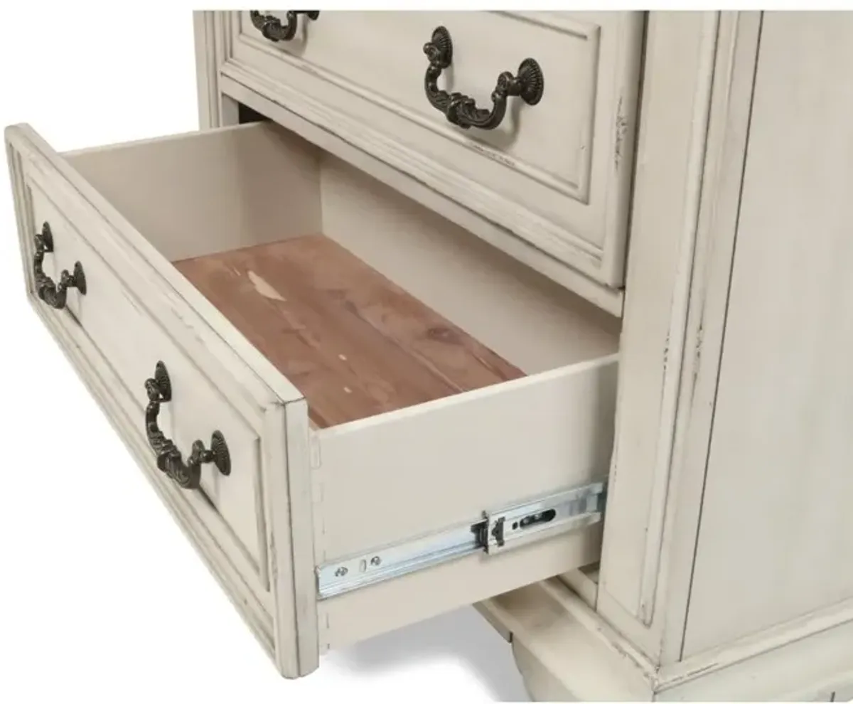 New Classic Furniture Furniture Anastasia 5-Drawer Solid Wood Chest in Antique White