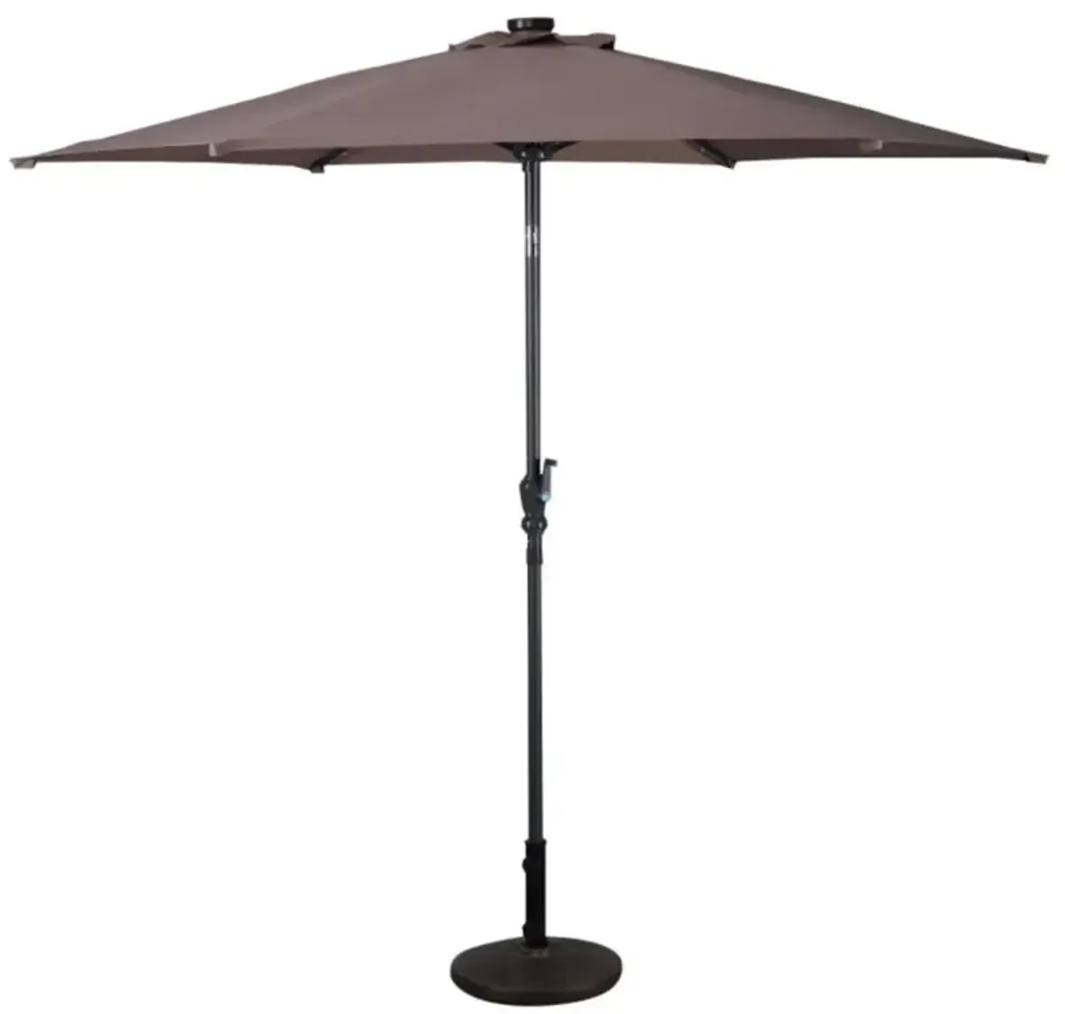 Hivvago 9 Feet Patio LED Solar Umbrella with Crank