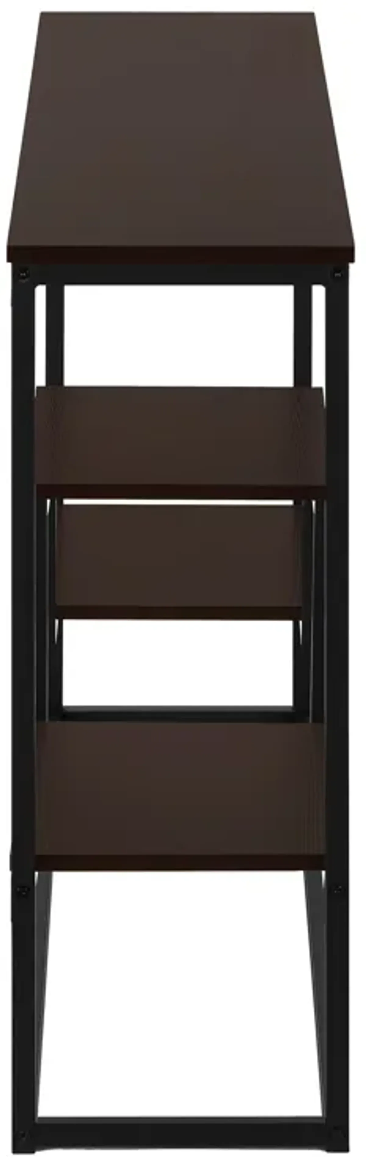 Monarch Specialties I 3582 Accent Table, Console, Entryway, Narrow, Sofa, Living Room, Bedroom, Metal, Laminate, Brown, Black, Contemporary, Modern