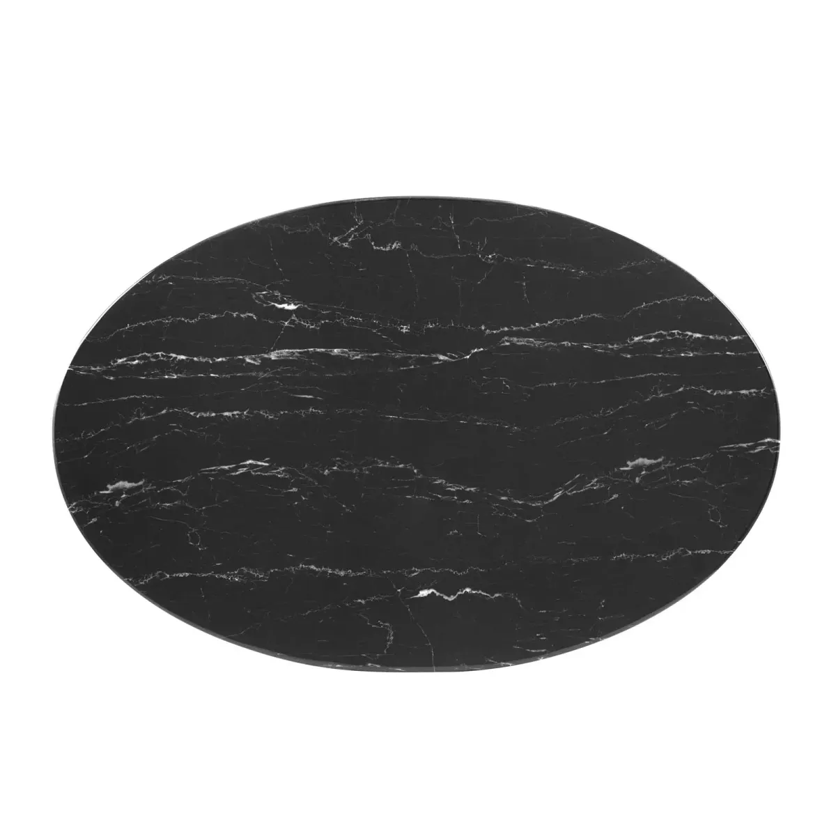 Modway - Zinque 42" Oval Artificial Marble Dining Table Gold Black