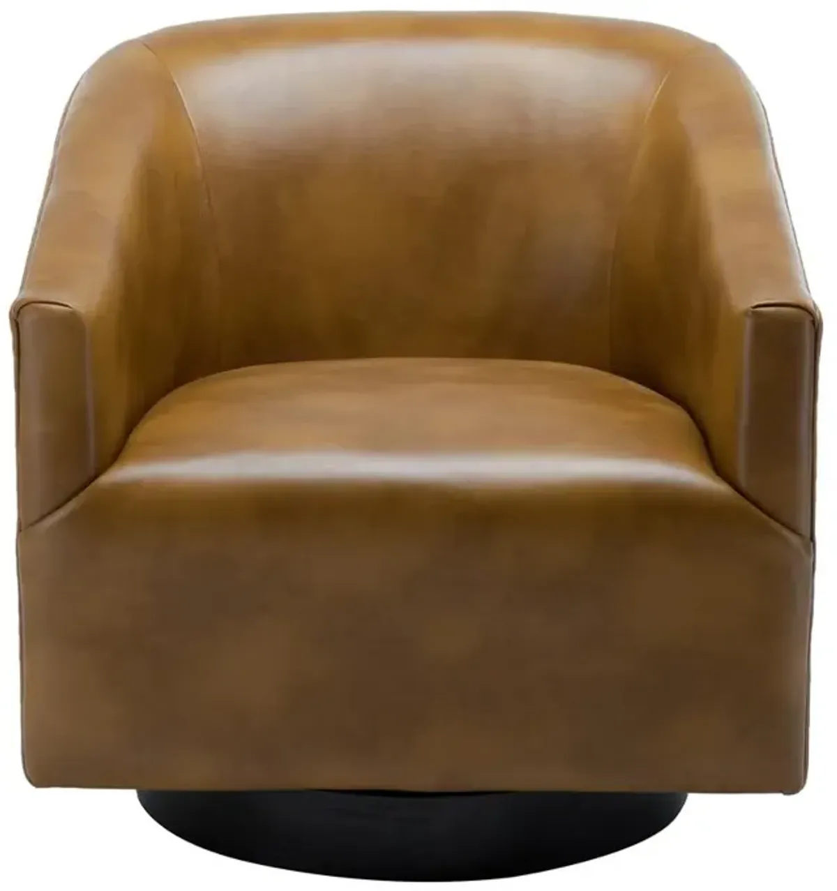 Comfort Pointe Gaven Camel Wood Base Swivel Chair