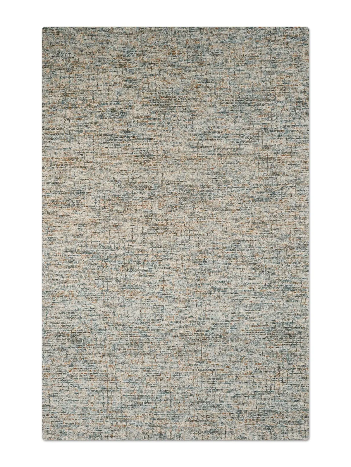 RUGSOTIC CARPETS HAND TUFTED WOOL ECO-FRIENDLY AREA RUGS  - 8'x10', Rectangle Shape, Blue & Beige, Solid Plain Design, High Pile Thick Handmade Area Rugs for Living Room, Bed Room (KWC111)