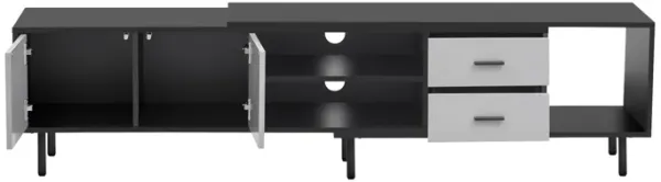 Merax Modern TV Stand for 80'' TV with 2 Doors
